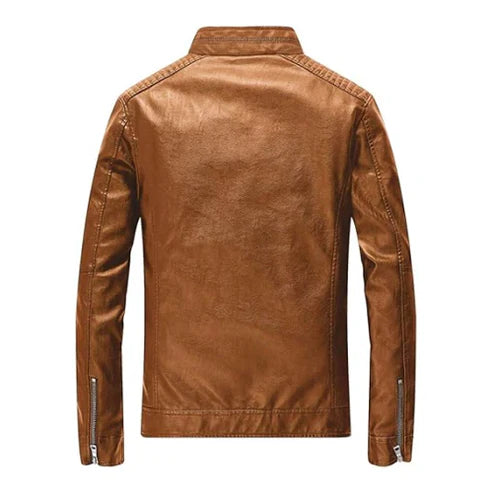 Men's Brown Vendetta Biker Leather Jacket