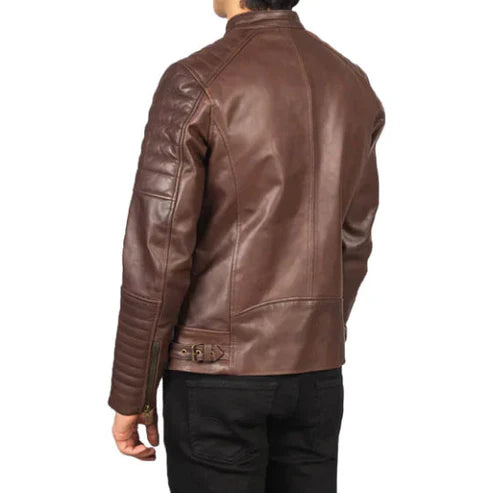 Men’s Modern Fit Biker Leather Jacket