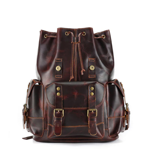 The Wax Leather Backpack-Leather backpacks-Real Leather Store