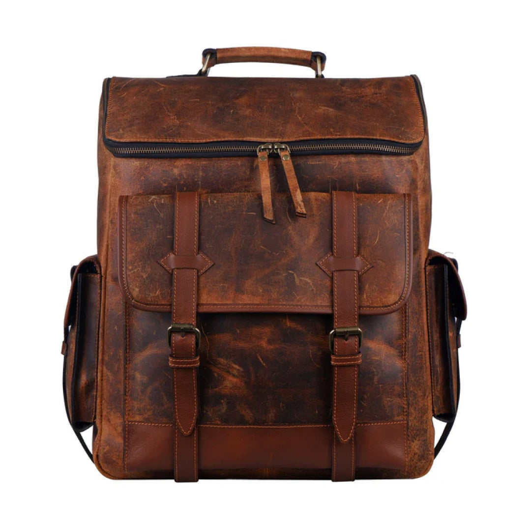 The Solar Flare Leather Backpack-Leather backpacks-Real Leather Store
