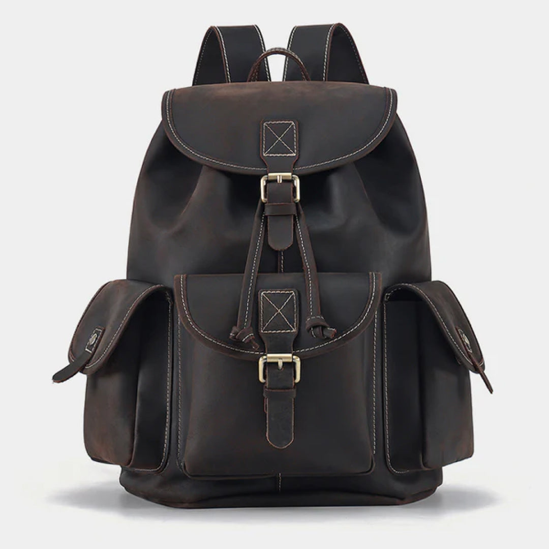 The Vacationer Leather Backpack-Leather backpacks-Real Leather Store