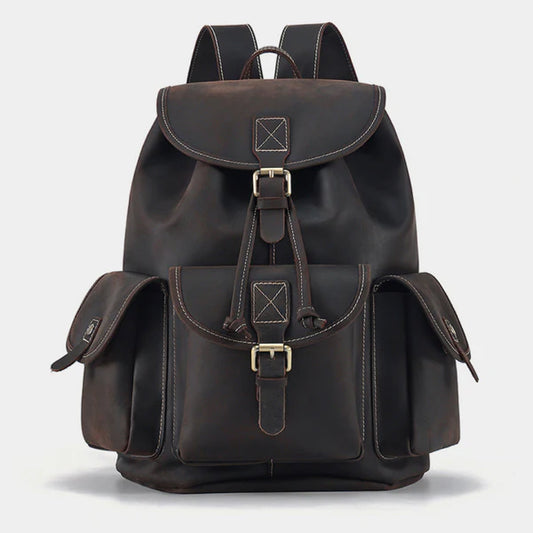 The Vacationer Leather Backpack-Leather backpacks-Real Leather Store