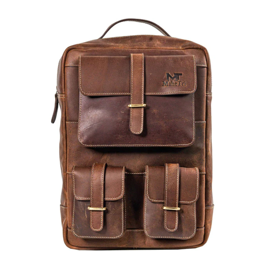 MaheTri Portland Leather Backpack-Leather backpacks-Real Leather Store