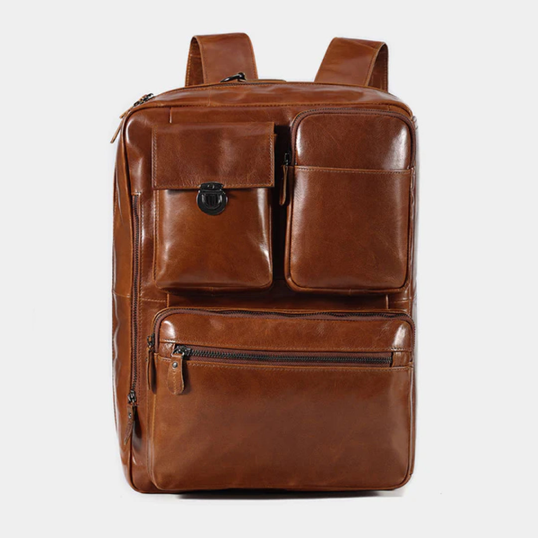 The Convertible Leather Backpack-Leather backpacks-Real Leather Store