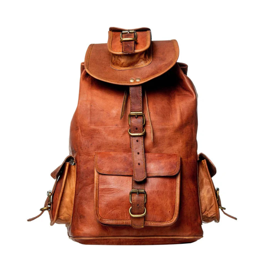 The Alvarado Tanned Leather Backpack-Leather backpacks-Real Leather Store