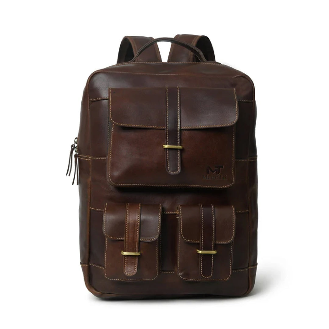 Mahi Classic Leather Backpack-Leather backpacks-Real Leather Store