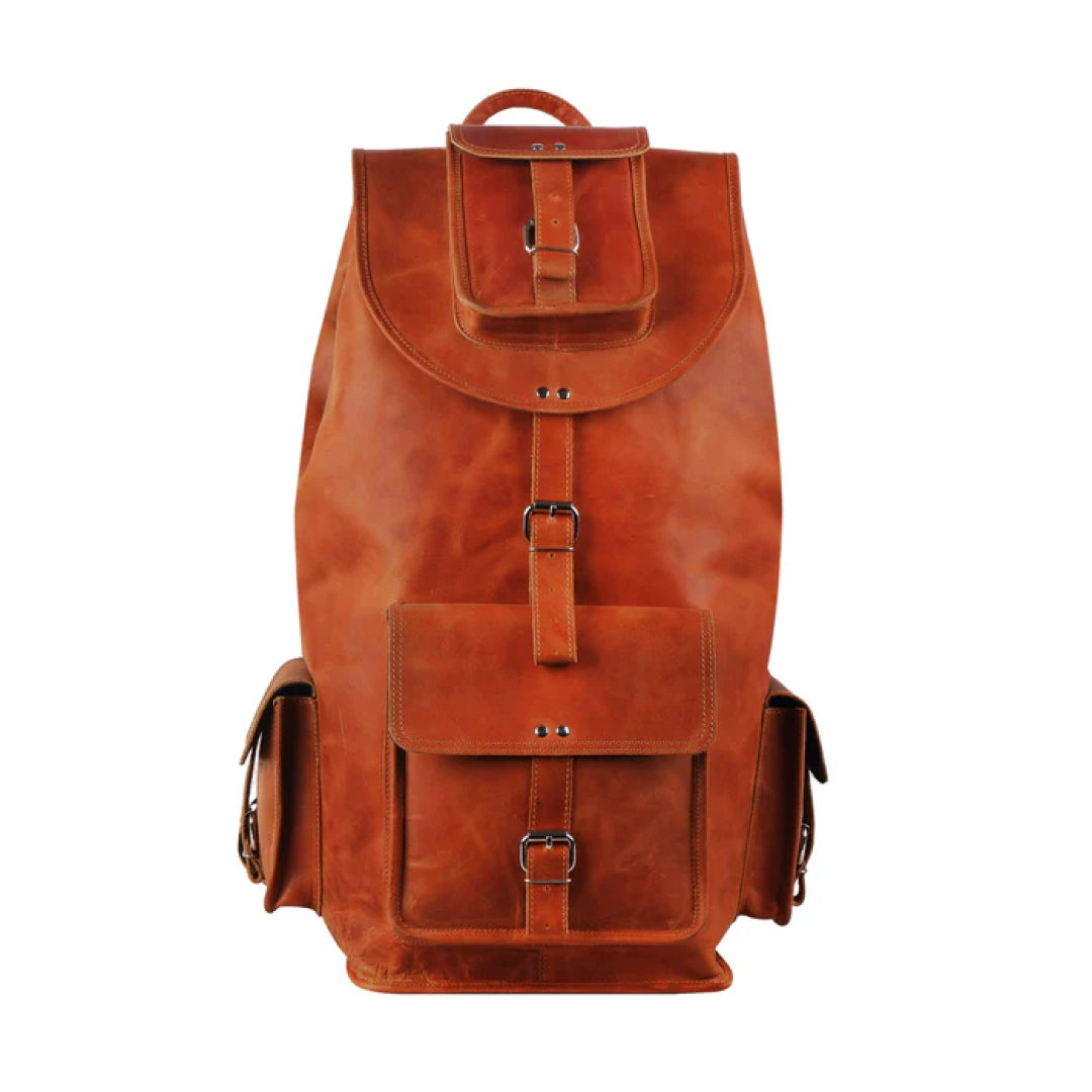 Kingston Tanned Leather Backpack-Leather backpacks-Real Leather Store