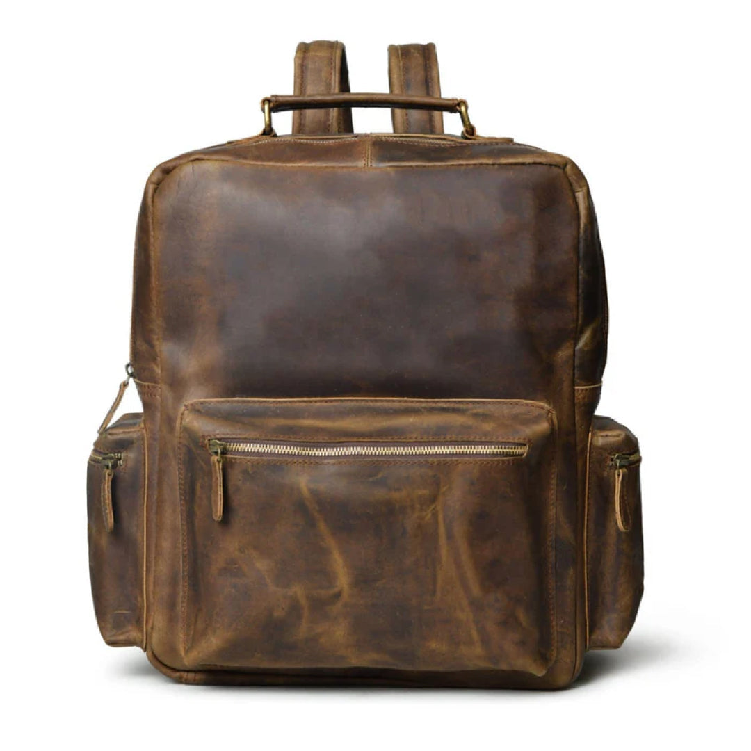 Barclay Buffalo Leather Backpack-Leather backpacks-Real Leather Store