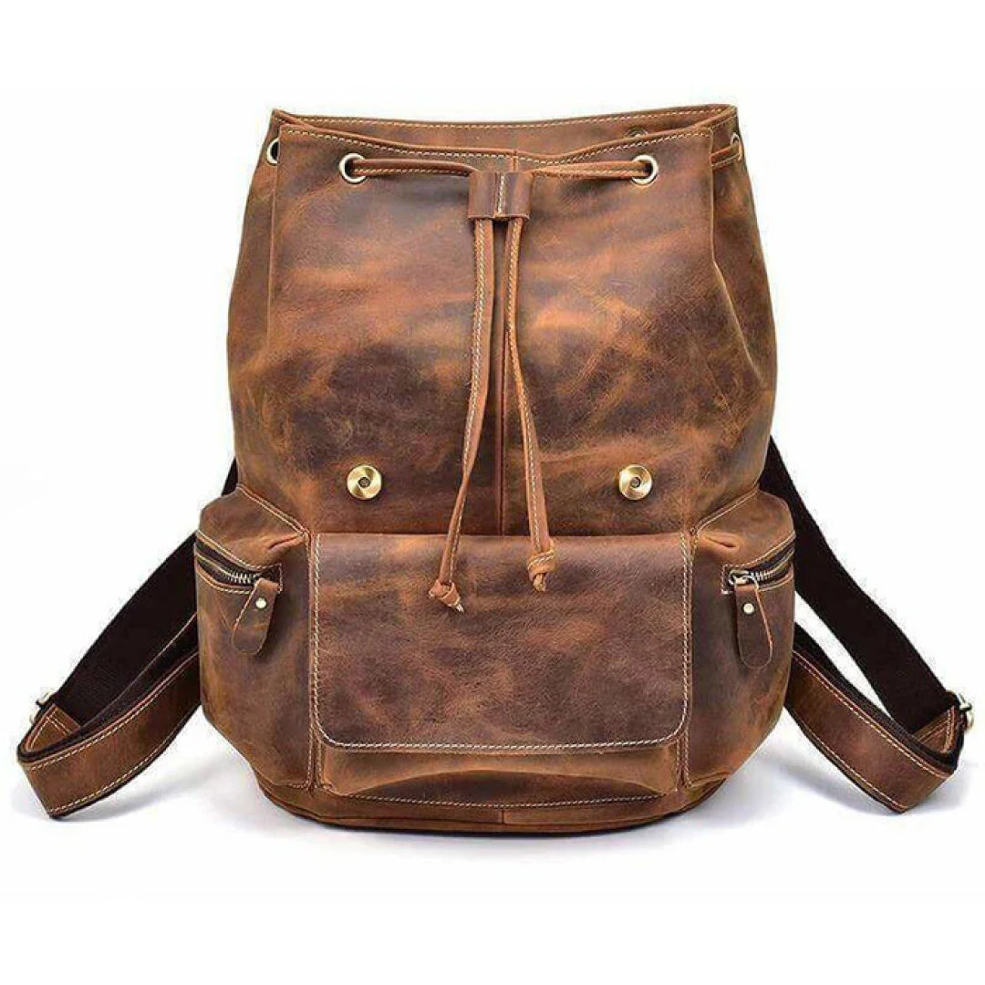 The Armstrong Buffalo Leather Backpack-Leather backpacks-Real Leather Store