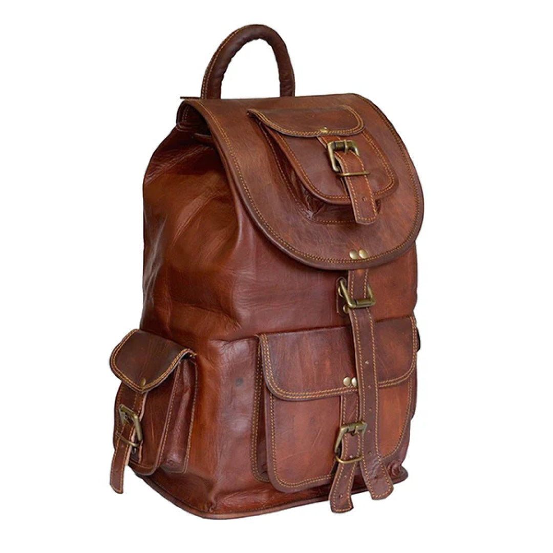 The Rucksack Leather Backpack-Leather backpacks-Real Leather Store