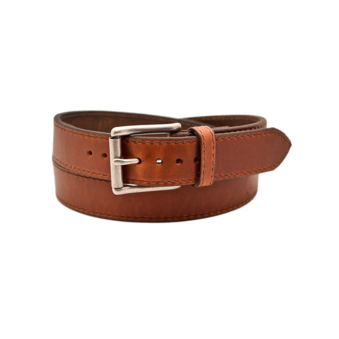 Men's Brown Jerome Leather Belt-LB-Real Leather Store