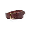 Men's Red And Brown Tone Classic Merlot Leather Belt-LB-Real Leather Store