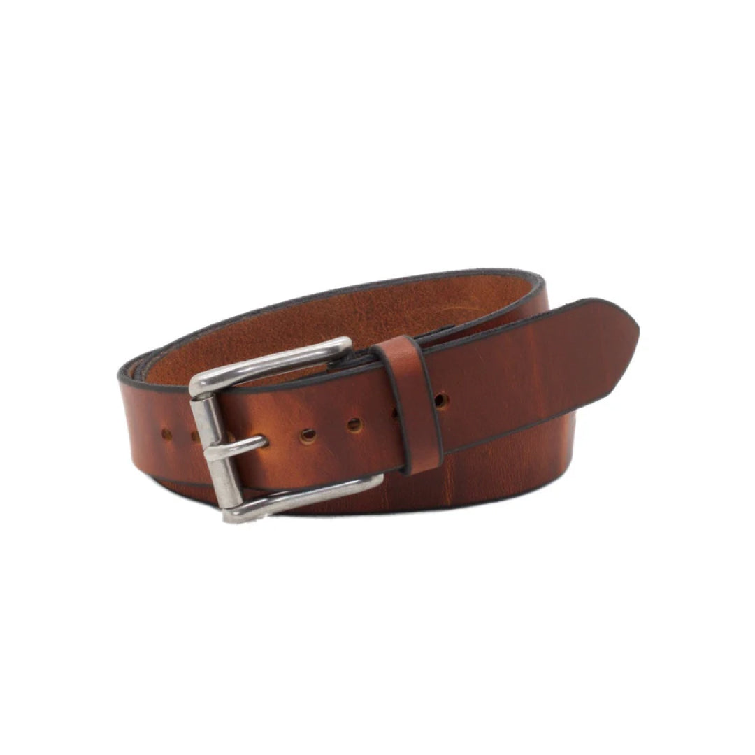 Men's Brown Copper Leather Belt-LB-Real Leather Store