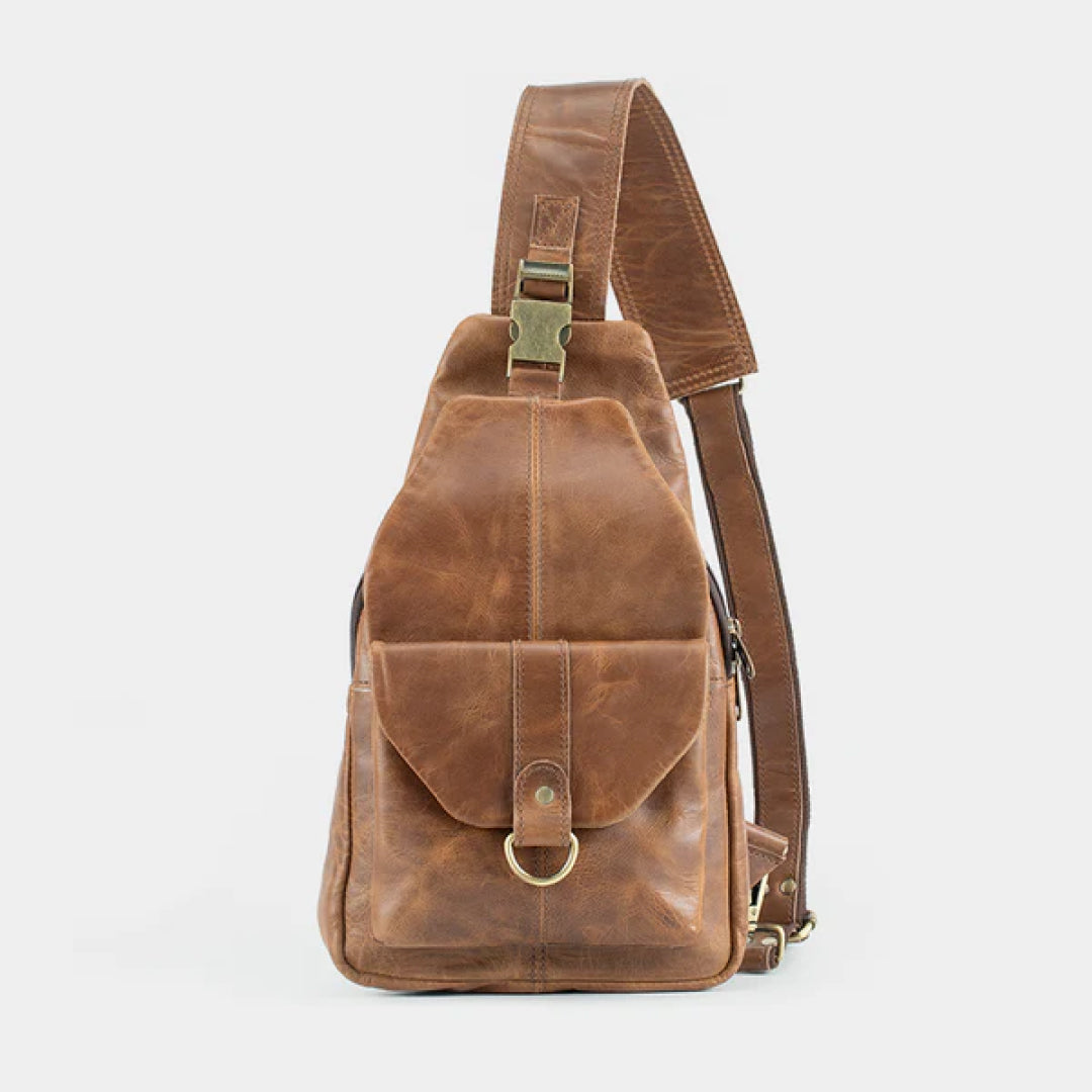The Cross Leather Backpack-Leather backpacks-Real Leather Store