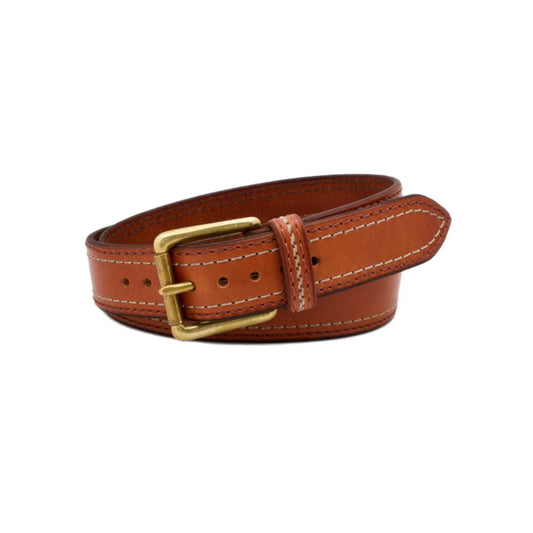 Men's Brown Belmont Leather Belt-LB-Real Leather Store
