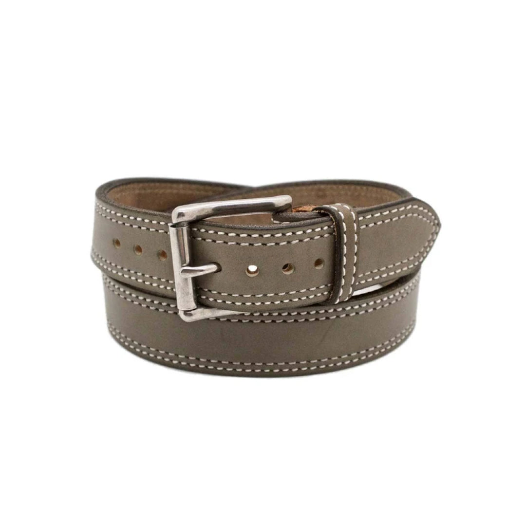 Men's Silver Cloud Leather Belt-LB-Real Leather Store