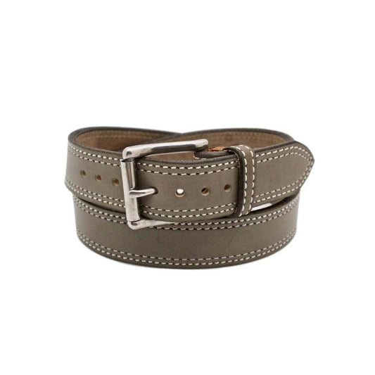 Men's Silver Cloud Leather Belt-LB-Real Leather Store