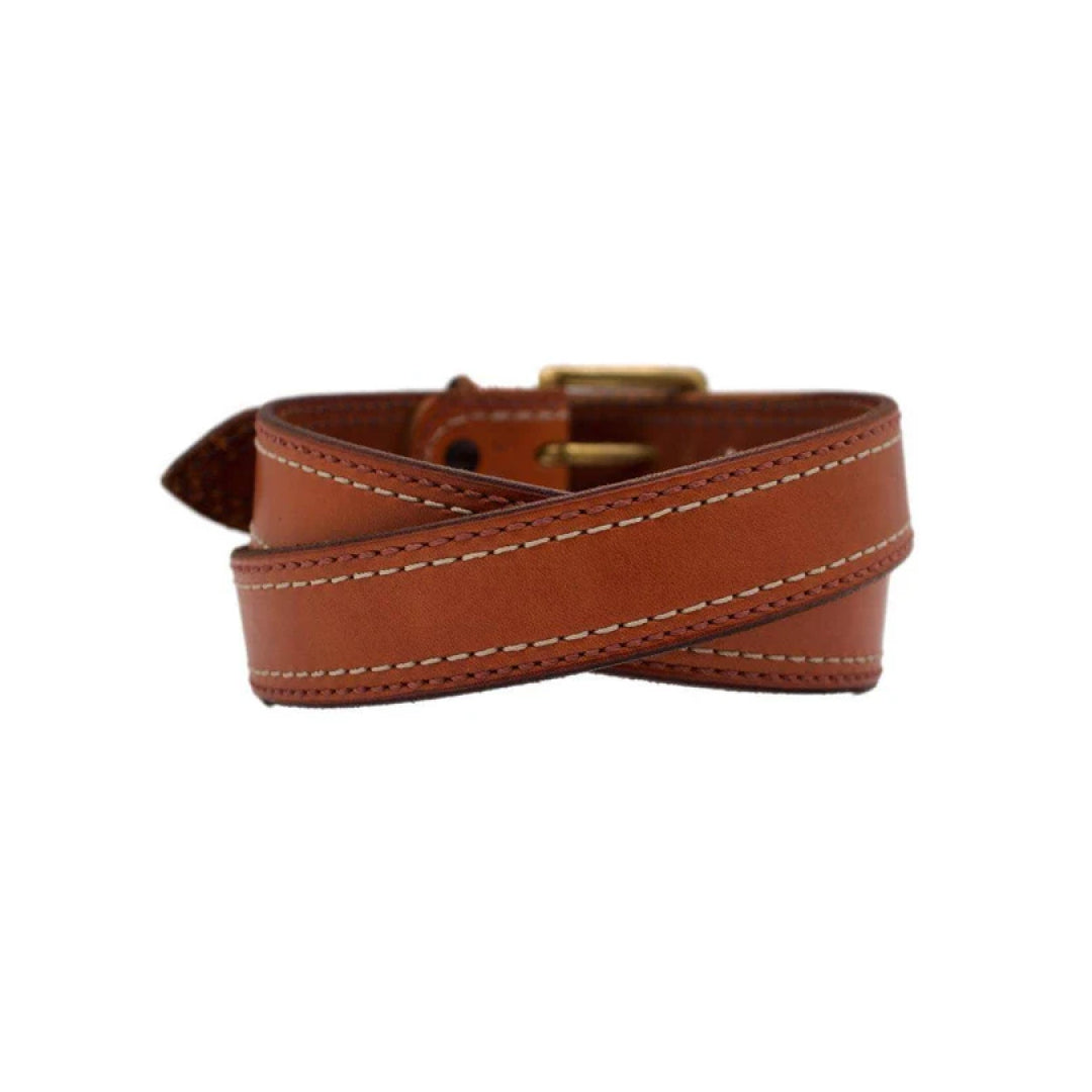 Men's Brown Belmont Leather Belt-LB-Real Leather Store