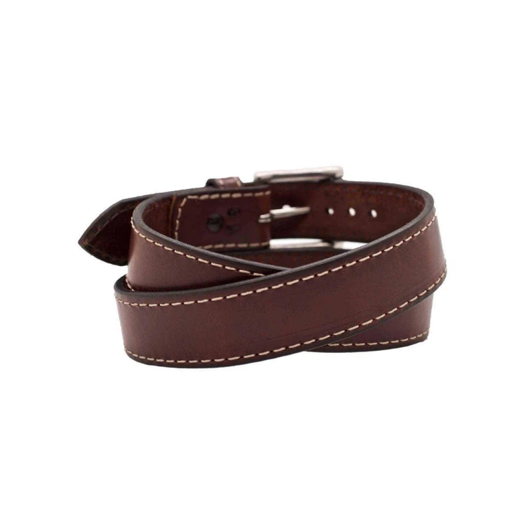 Men's Brown Tribeca Leather Belt-LB-Real Leather Store
