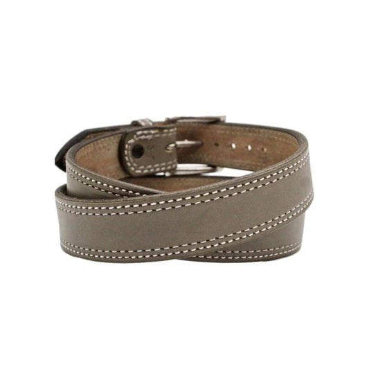 Men's Silver Cloud Leather Belt-LB-Real Leather Store