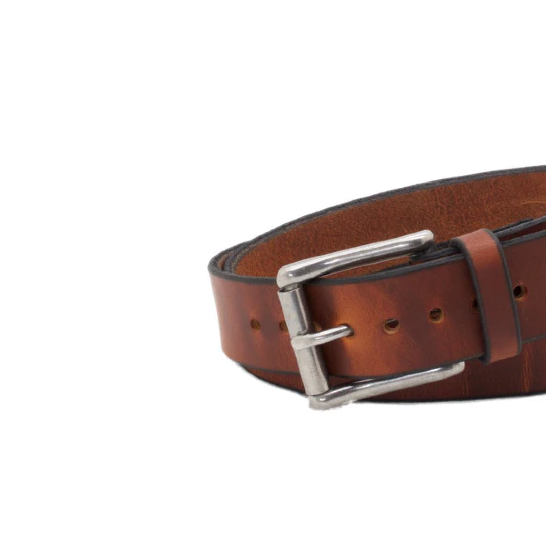 Men's Brown Copper Leather Belt-LB-Real Leather Store