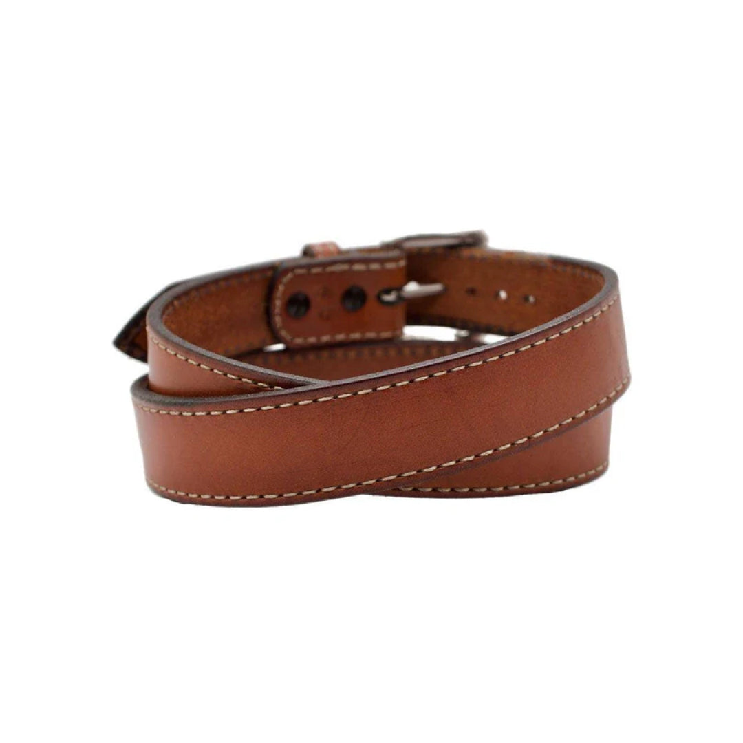 Men's Brown Free Port Leather Belt-LB-Real Leather Store