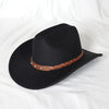 Classic Western Leather Cowboy Hat