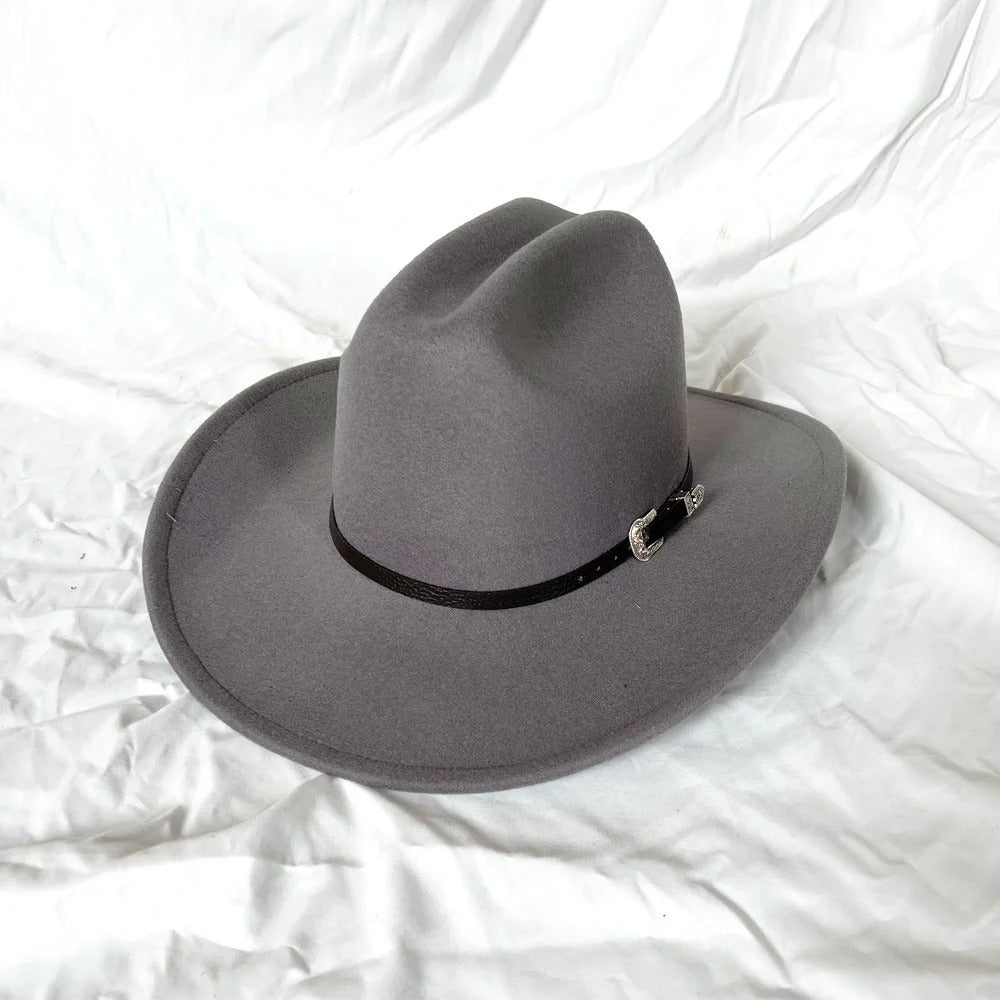 Classic Western Leather Cowboy Hat
