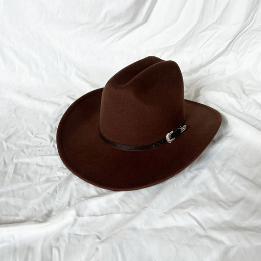 Classic Western Leather Cowboy Hat