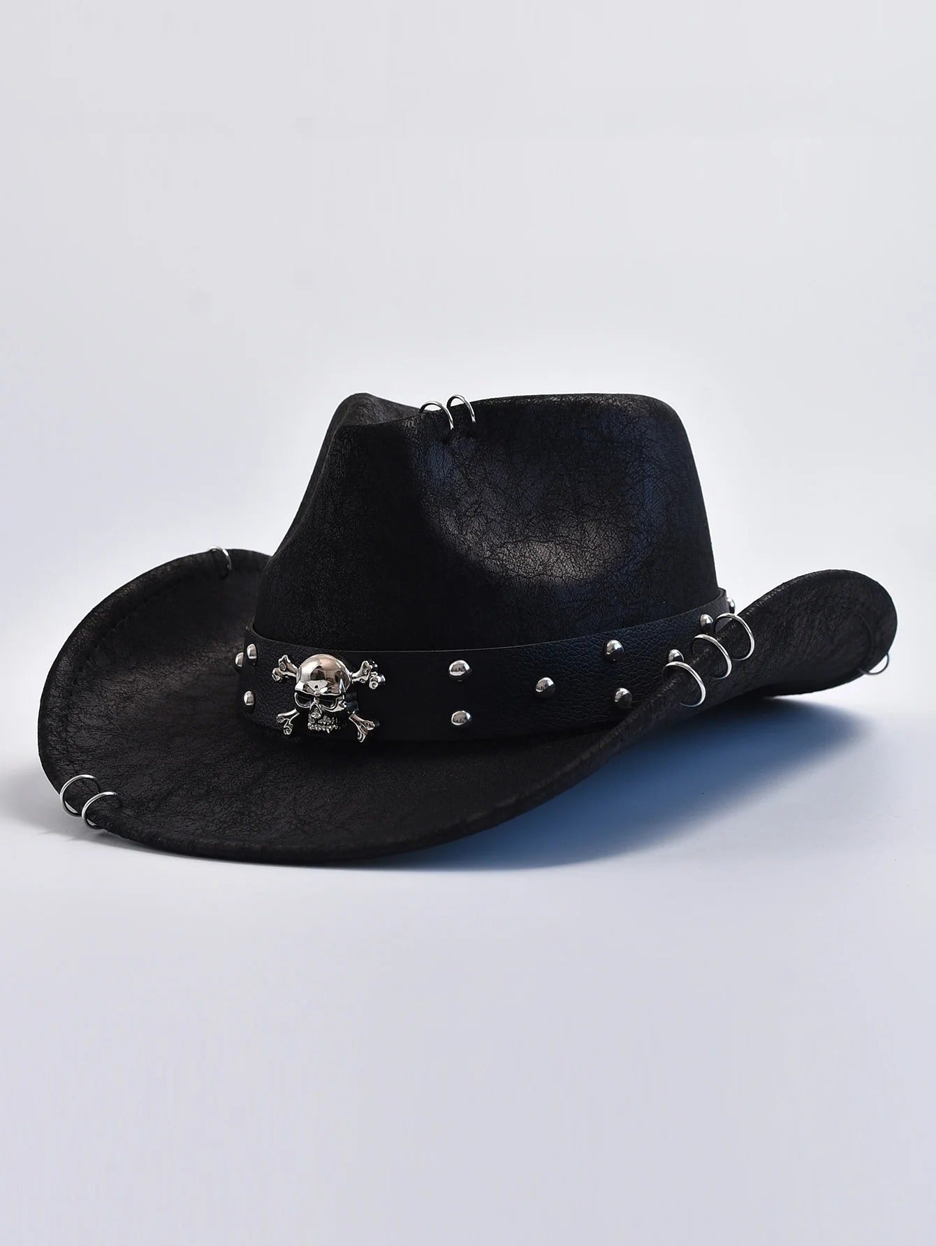 Men’s Vintage Faux Leather Cowboy & Jazz Hat