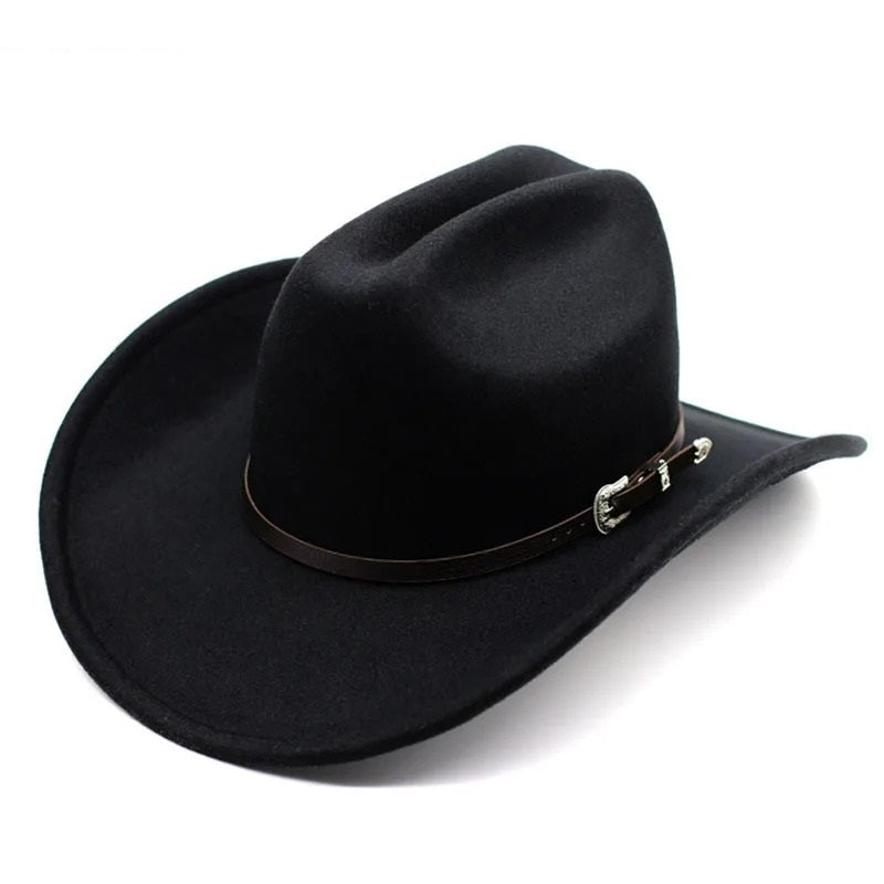 Classic Western Leather Cowboy Hat