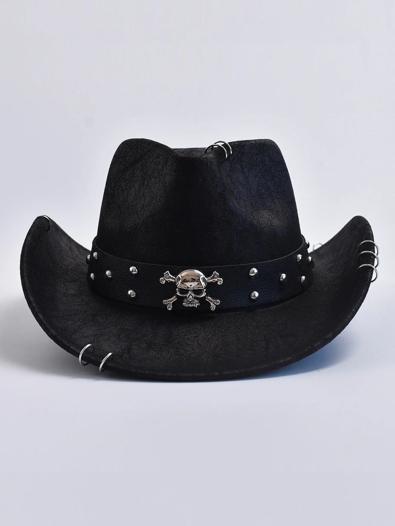 Men’s Vintage Faux Leather Cowboy & Jazz Hat