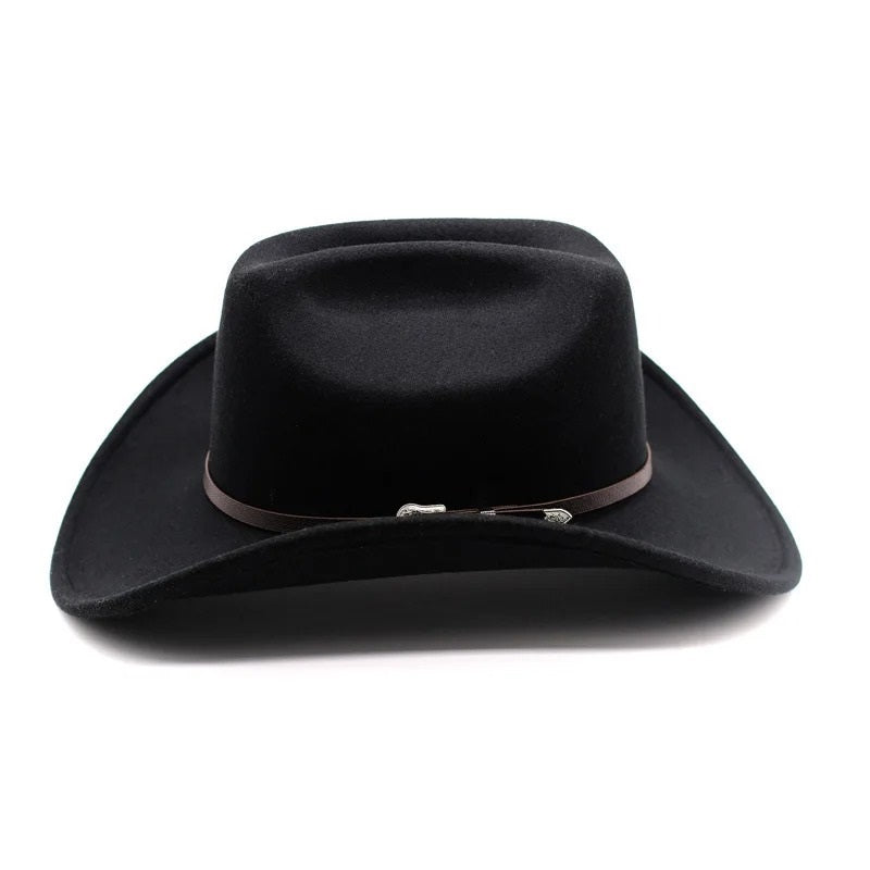 Classic Western Leather Cowboy Hat