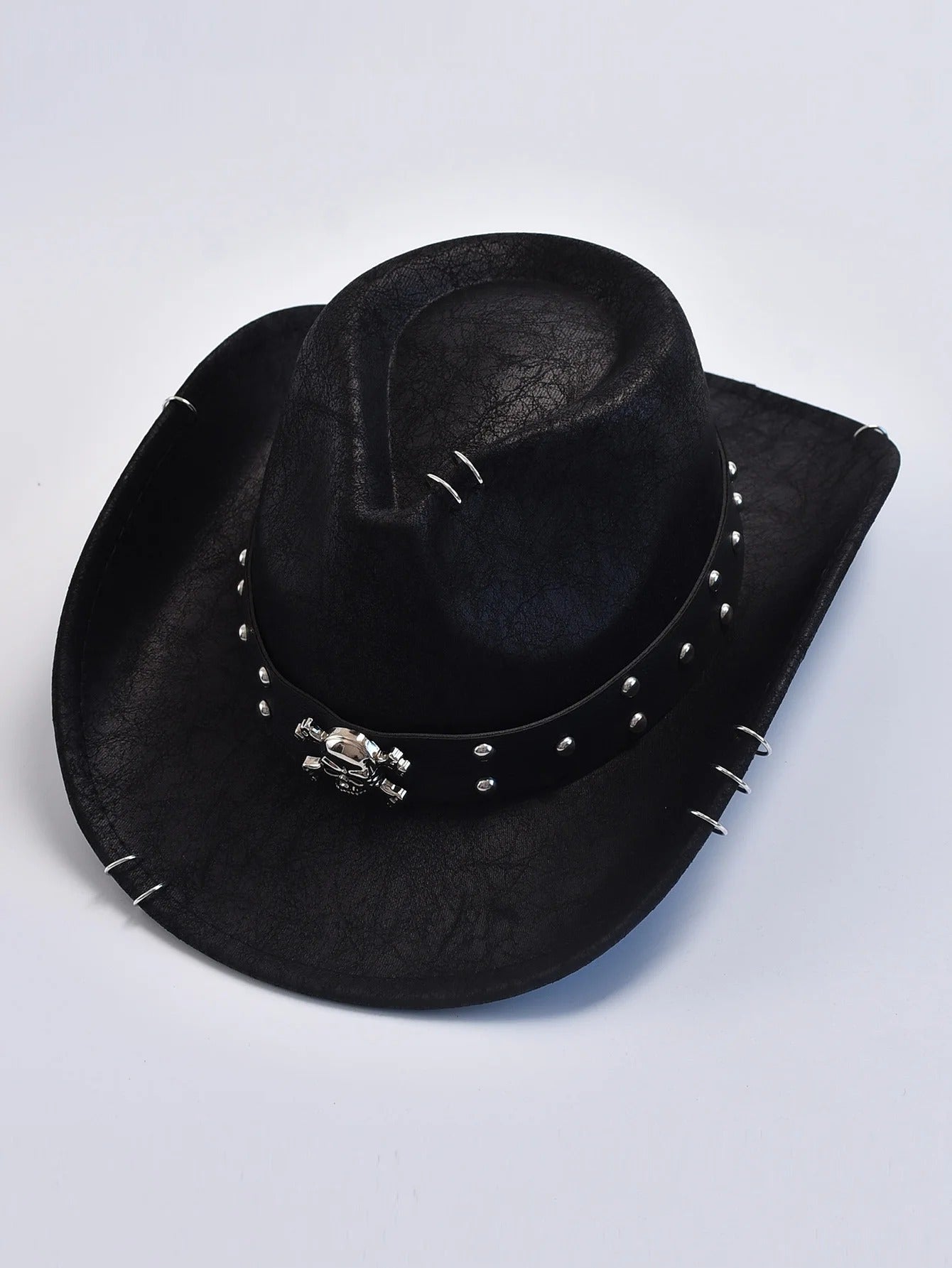 Men’s Vintage Faux Leather Cowboy & Jazz Hat