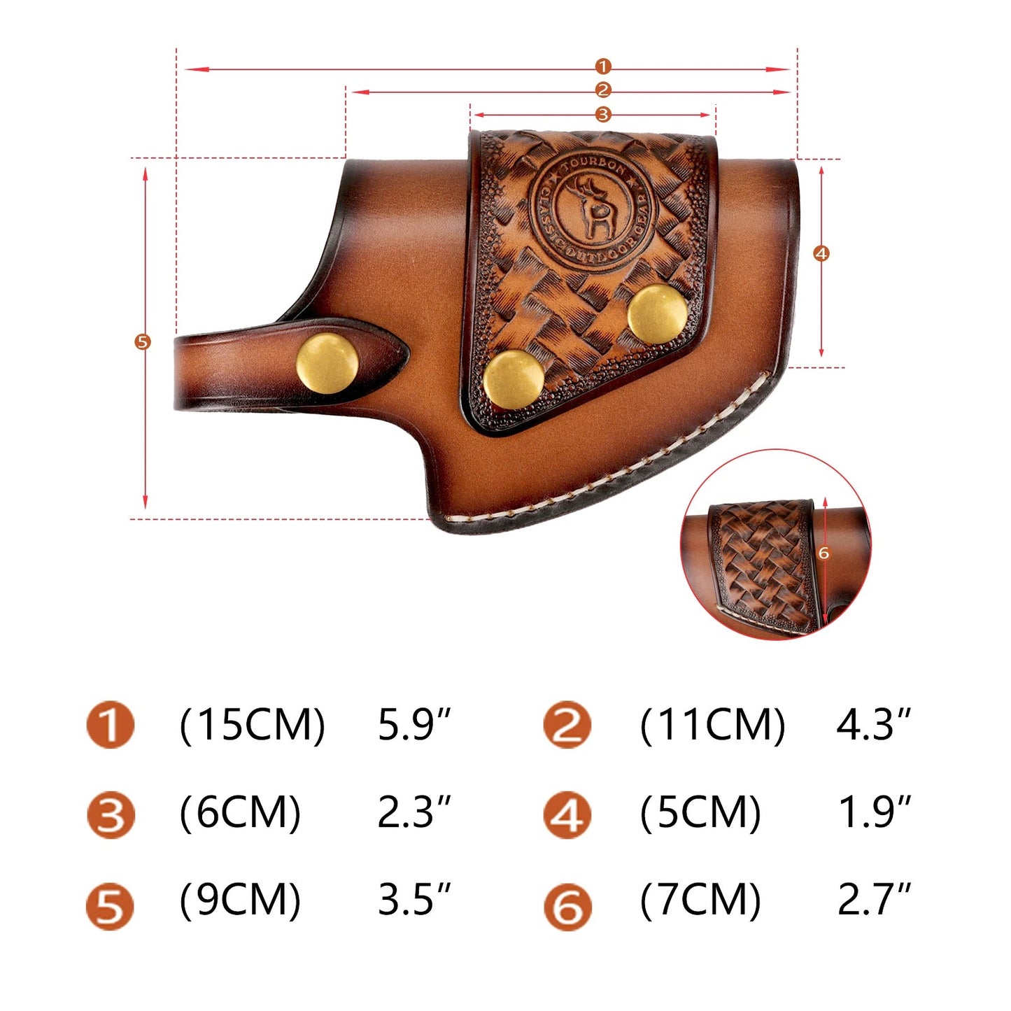 Leather Pistol Waist Holster