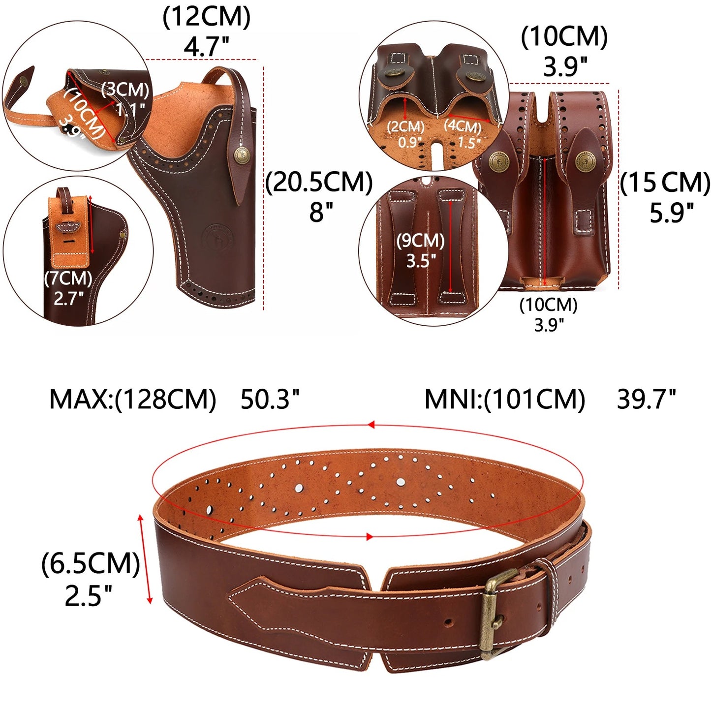 Leather Gun Belt Holster