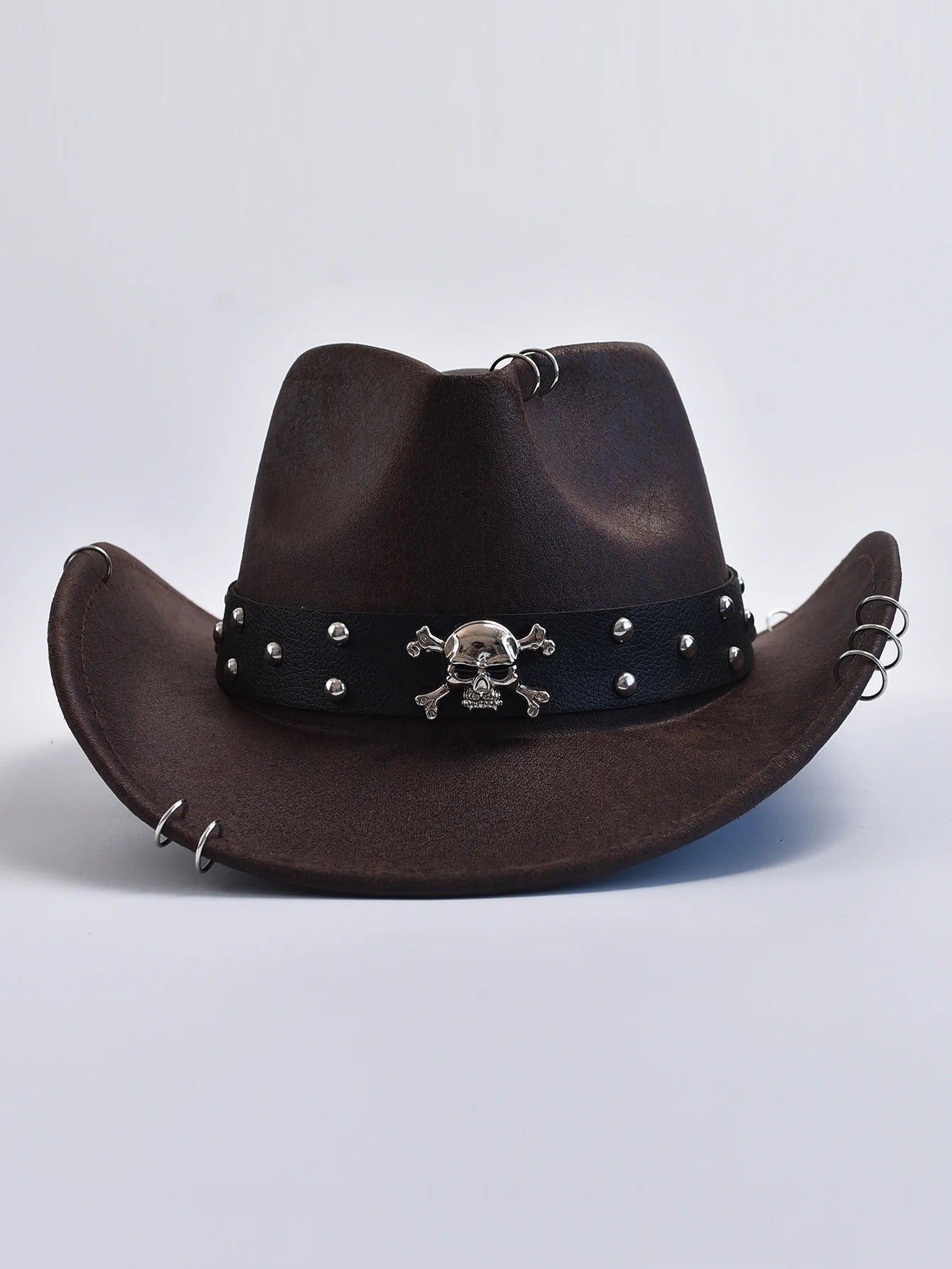 Men’s Vintage Faux Leather Cowboy & Jazz Hat