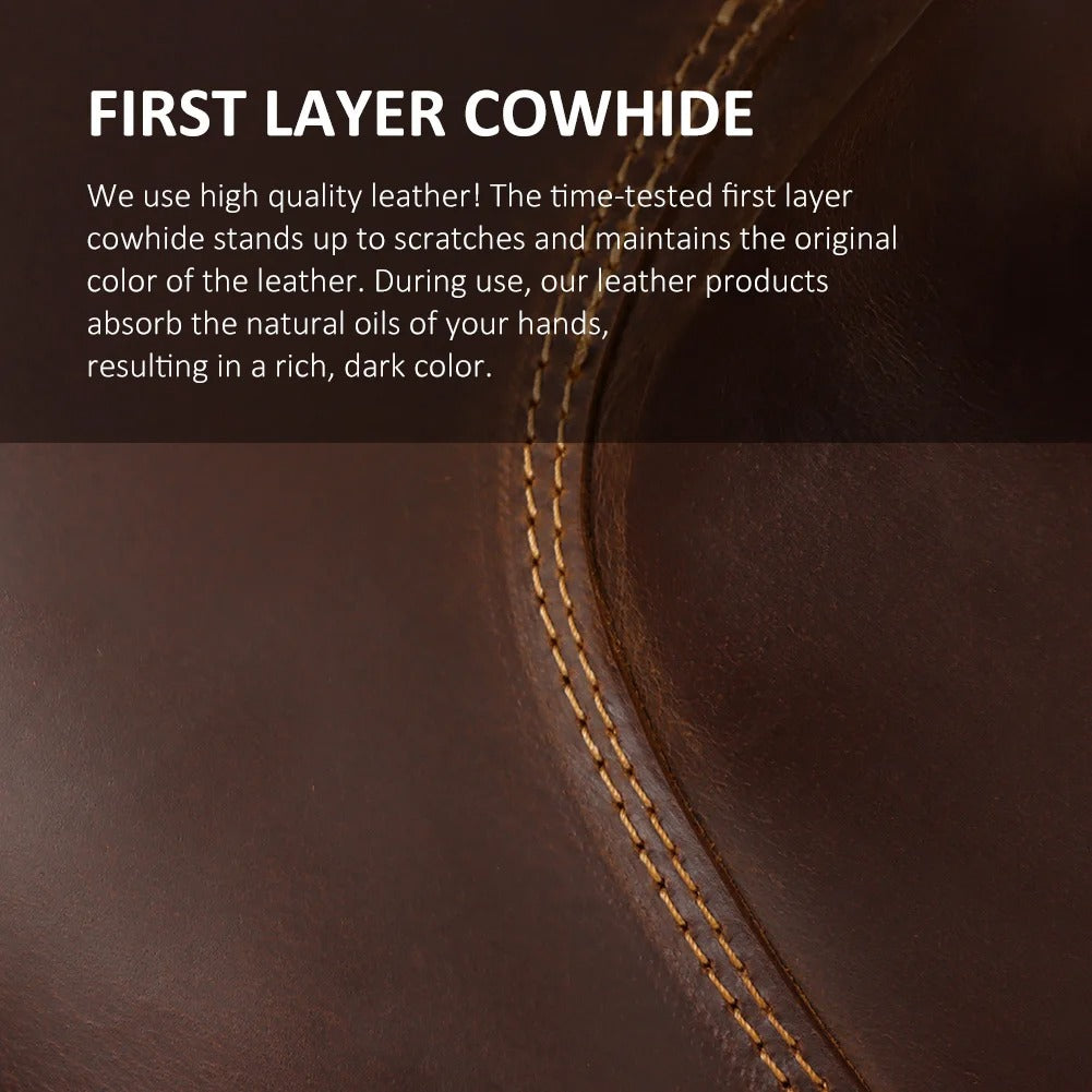 Retro British Cowhide Cowboy Hat