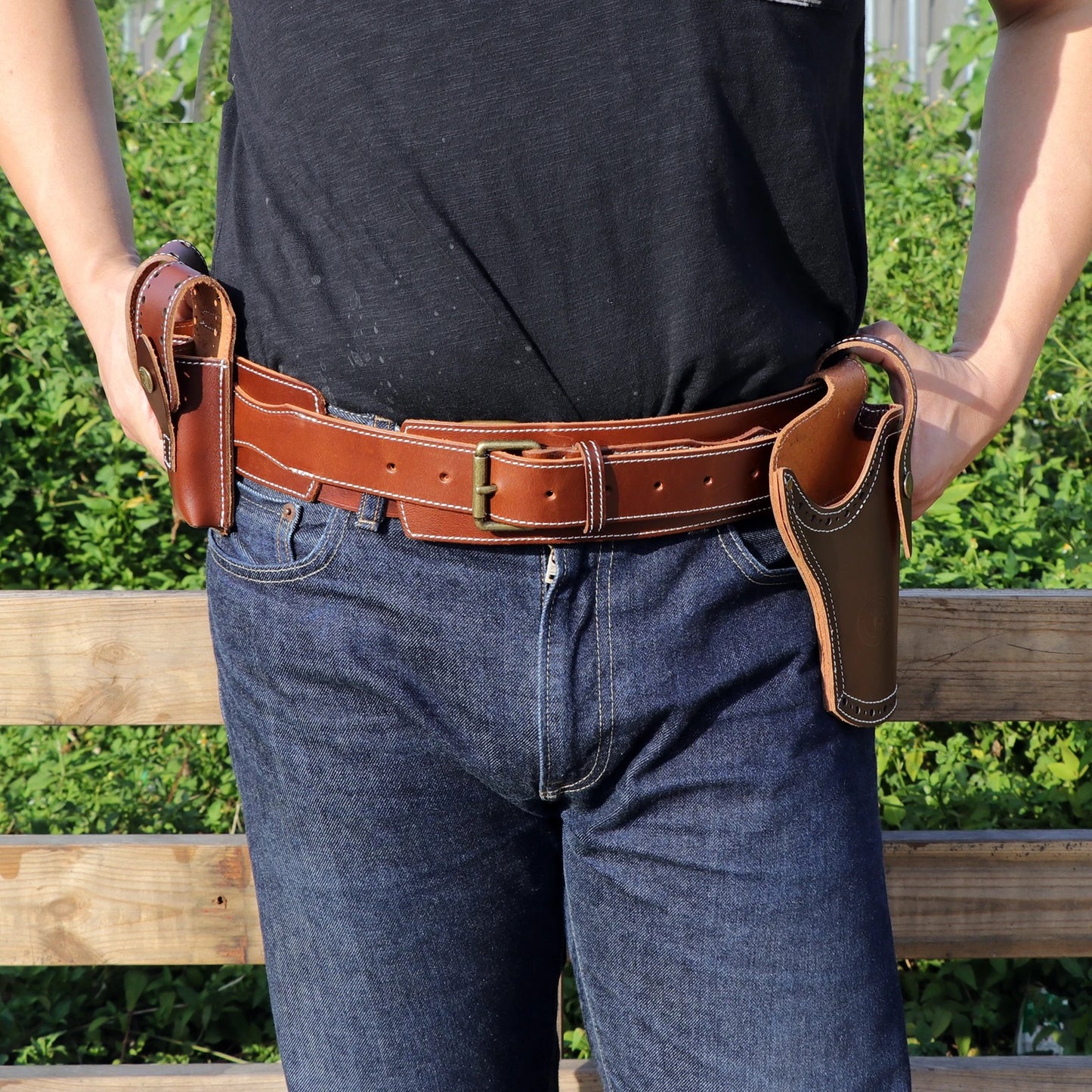 Leather Gun Belt Holster