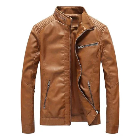 Men's Brown Vendetta Biker Leather Jacket