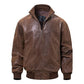 Men’s Casual Bomber Real Leather Jacket – Timeless Everyday Style