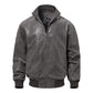 Men’s Casual Bomber Real Leather Jacket – Timeless Everyday Style