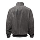 Men’s Casual Bomber Real Leather Jacket – Timeless Everyday Style