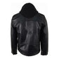 Men’s Black Renegade Hooded Leather Jacket – Bold Motorcycle Style