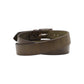 Men's Olive Green Classic Cedar Leather Belt-LB-Real Leather Store