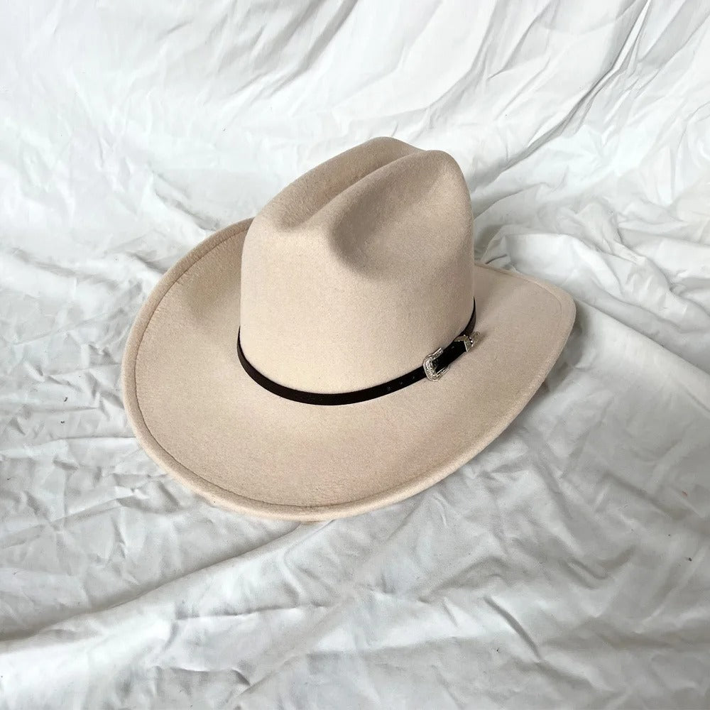 Classic Western Leather Cowboy Hat