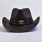 Men’s Vintage Faux Leather Cowboy & Jazz Hat