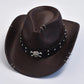 Men’s Vintage Faux Leather Cowboy & Jazz Hat