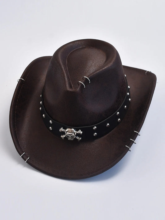 Men’s Vintage Faux Leather Cowboy & Jazz Hat