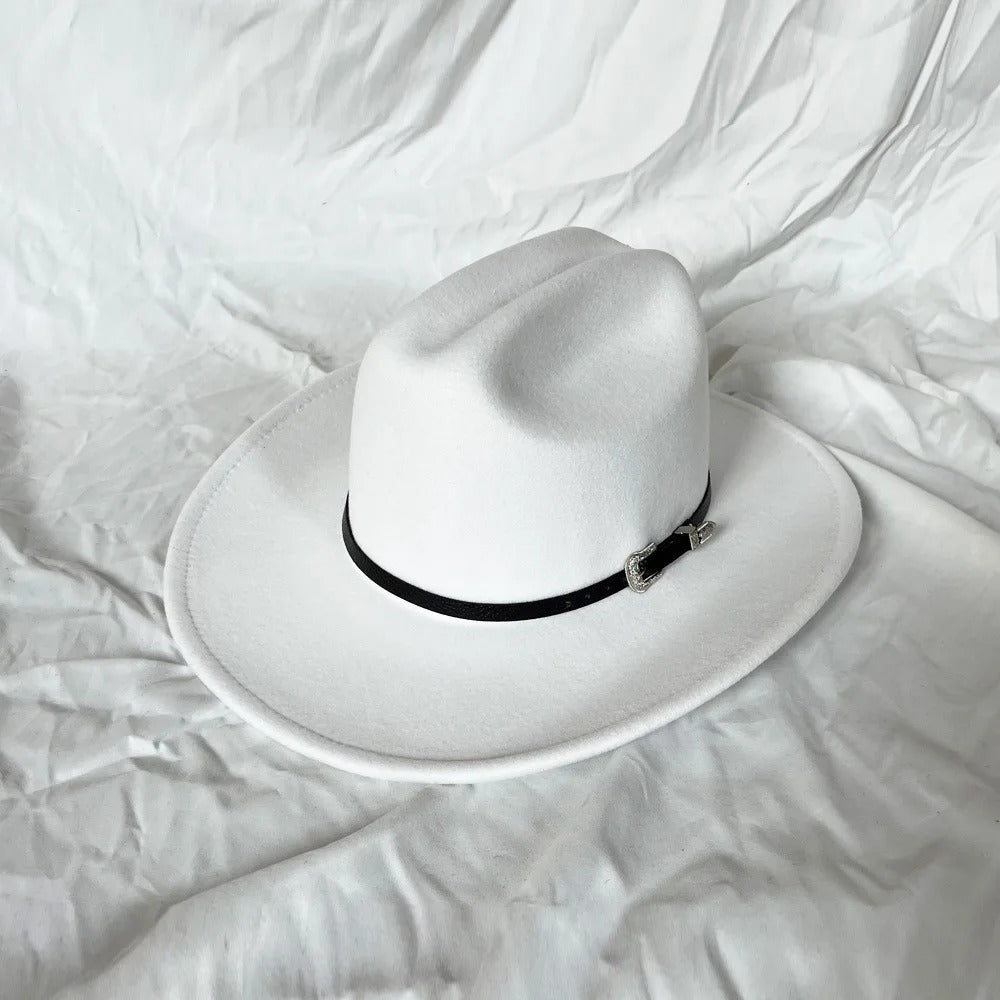 Classic Western Leather Cowboy Hat